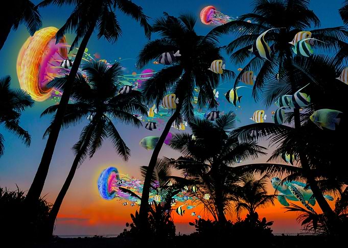 Tropical Beach Jellyfish