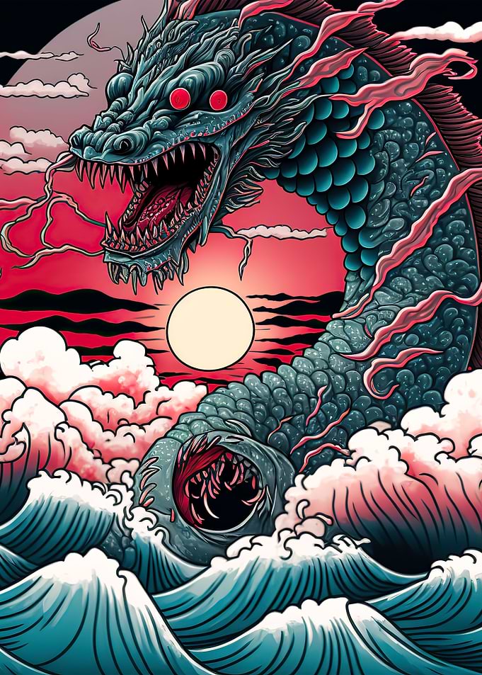Dragon Wave Japan Sunset