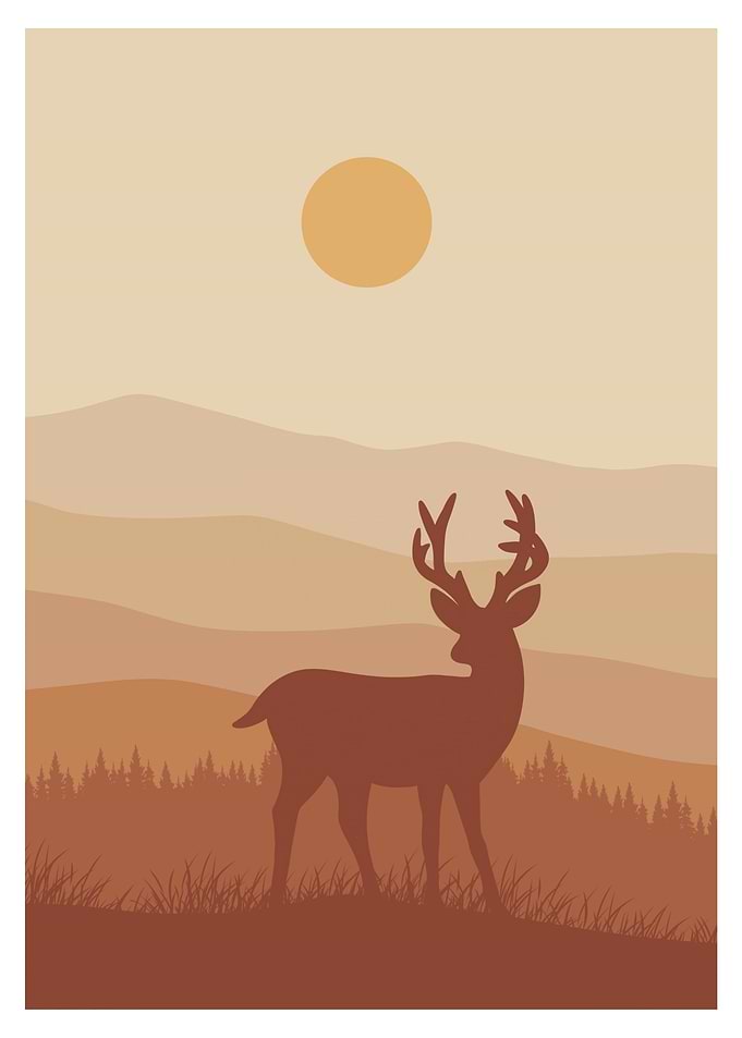 Modern Landscape With Sun