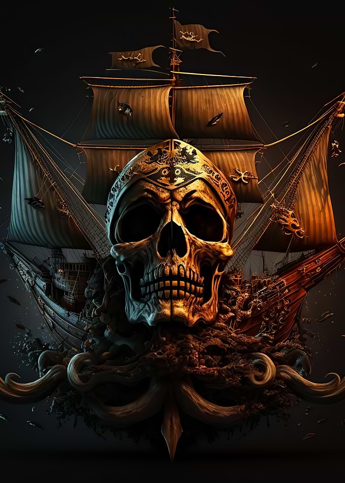 skull pirate ship