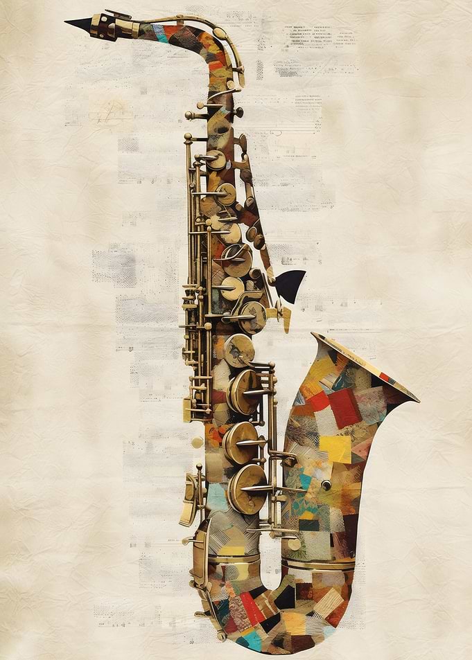 Alto Sax Pop Art Poster