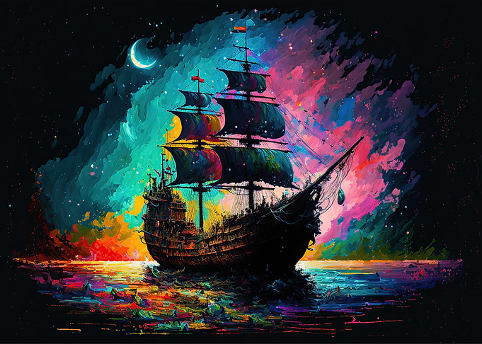 pirate ship colorful