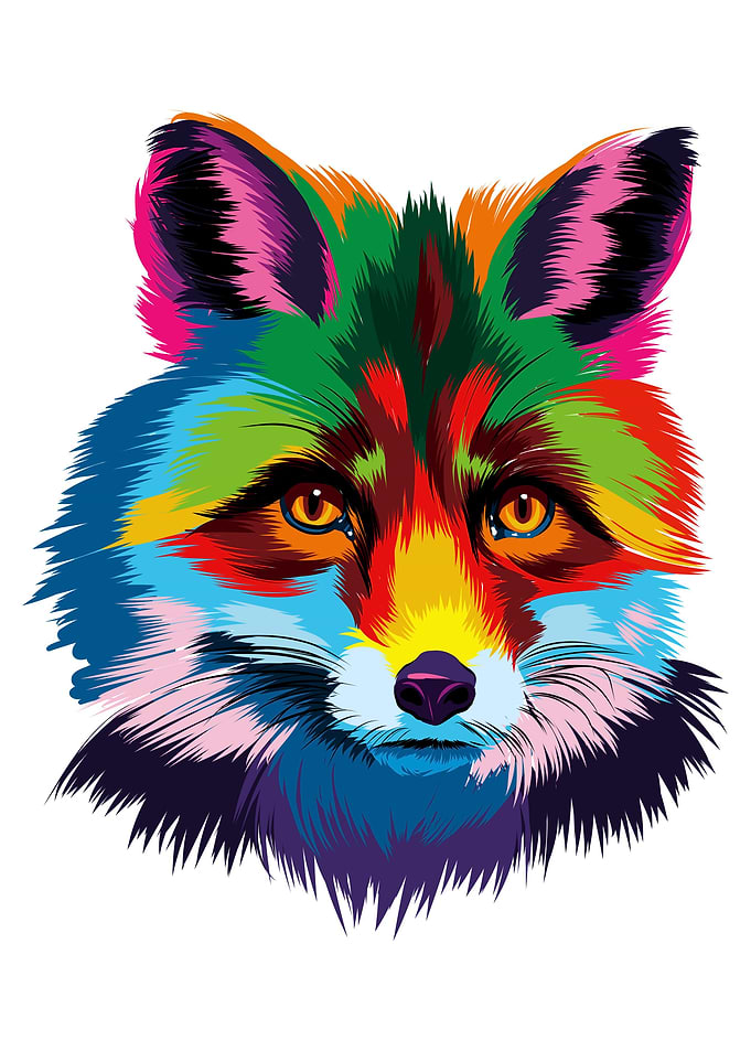 Fox head portrait