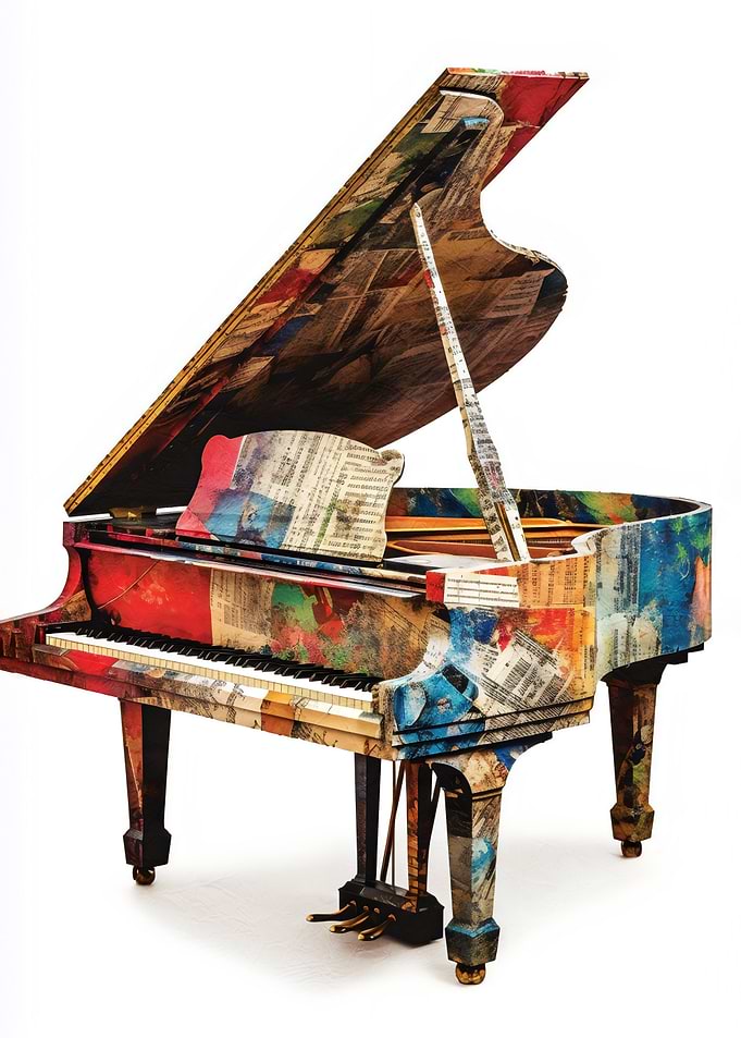 Grand Piano Pop Art Poster