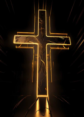Golden Christian Cross 2