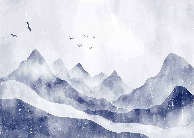 Natural blue mountain
