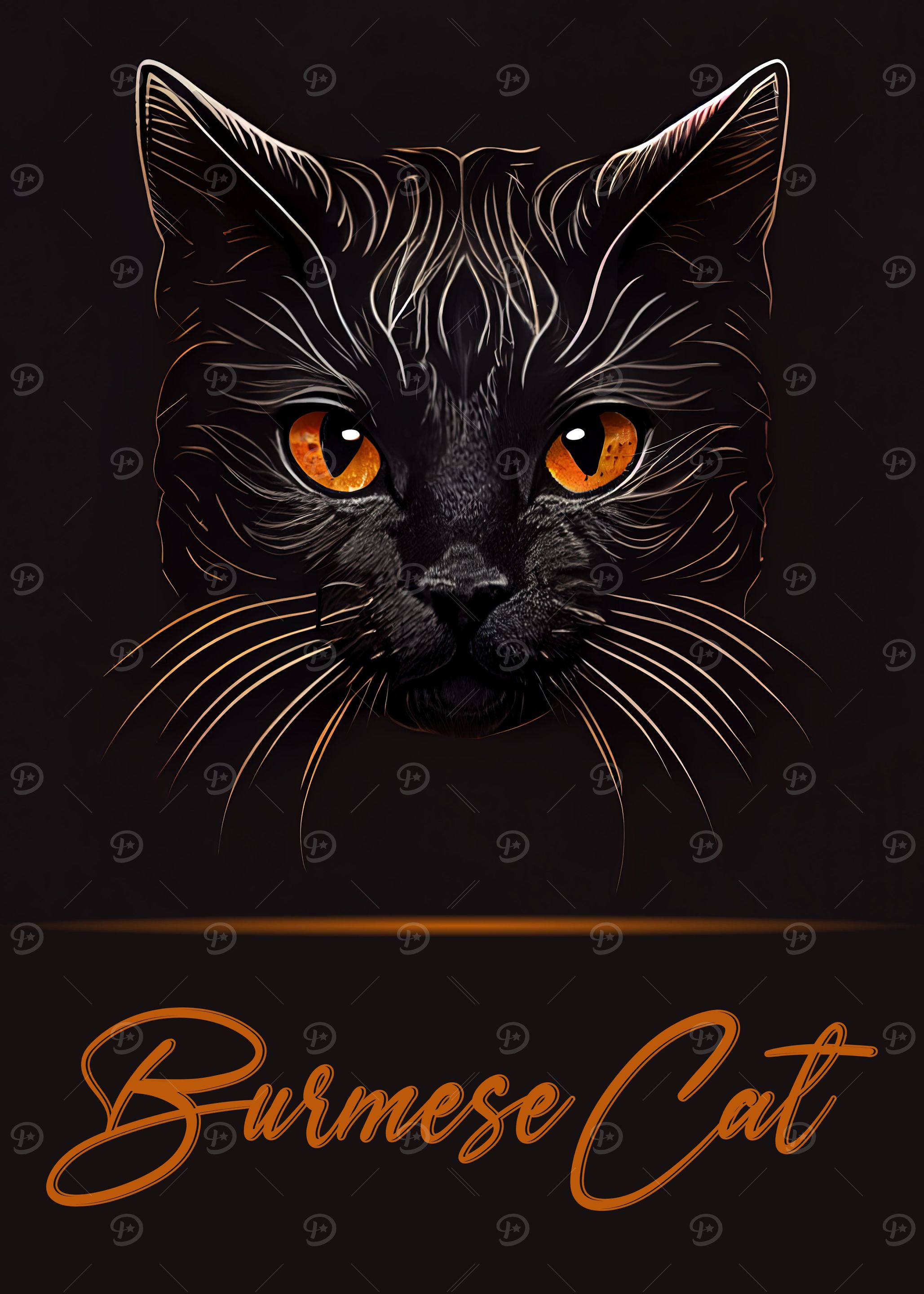 Burmese Cat Portrait