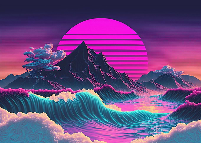 Coastal Vaporwave Cosmos
