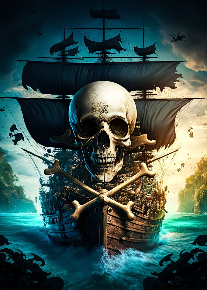 skull pirate ship