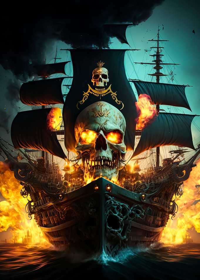 skull pirate ship
