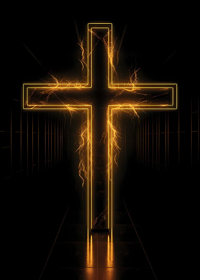 Golden Christian Cross 4