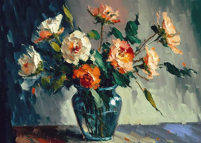 Abstract colorful flowers