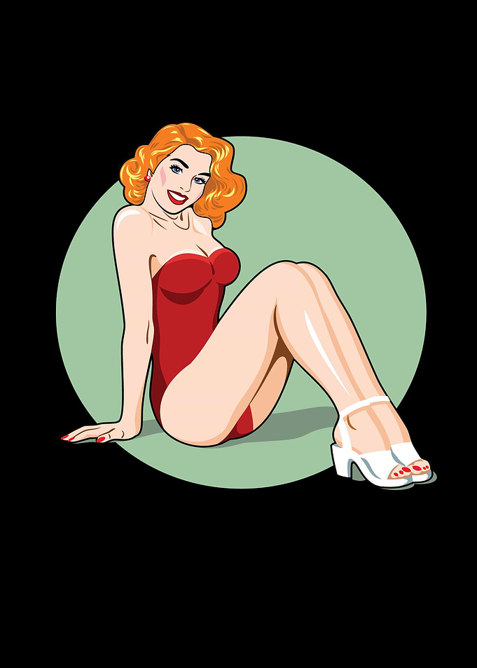 Retro Pin Up Girl American