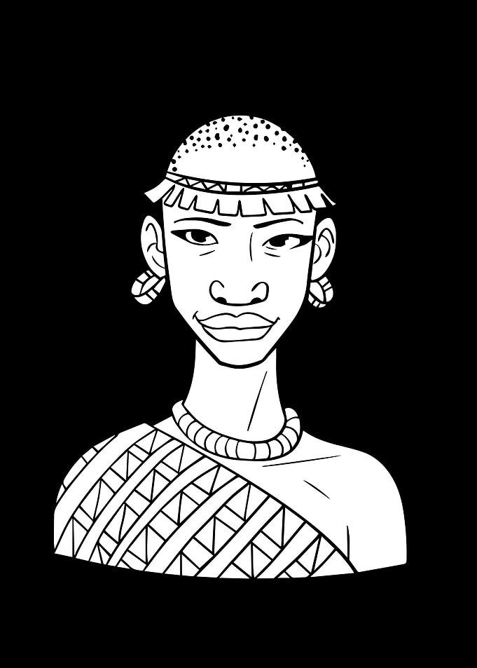 African woman Queen