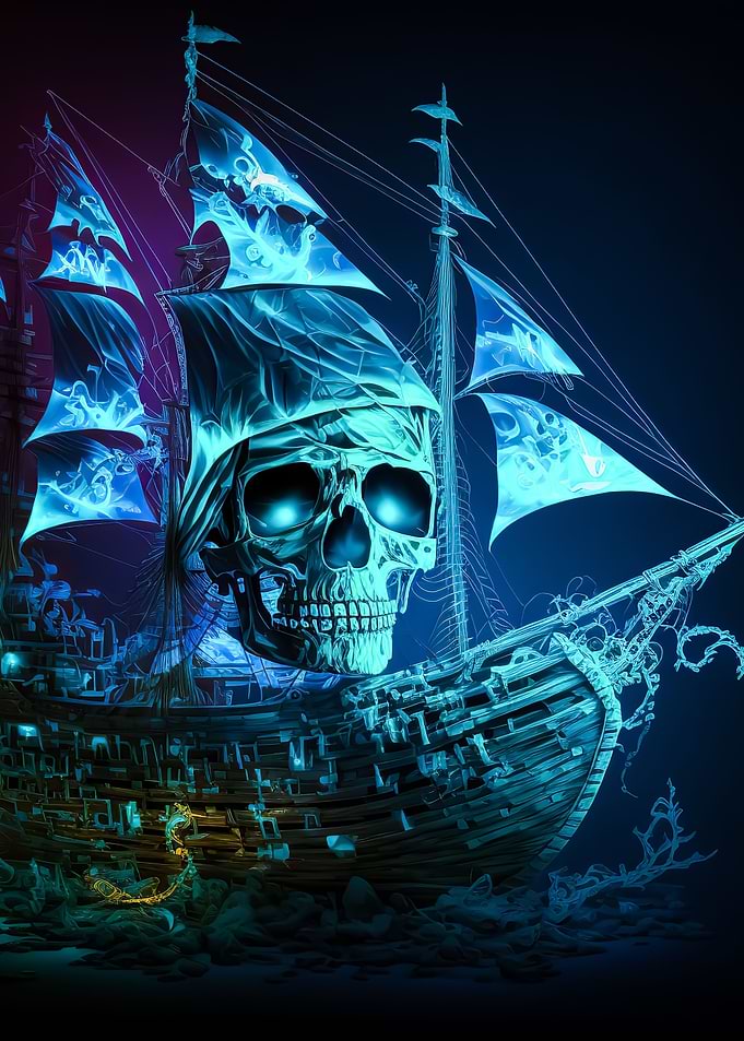 skull pirate ship