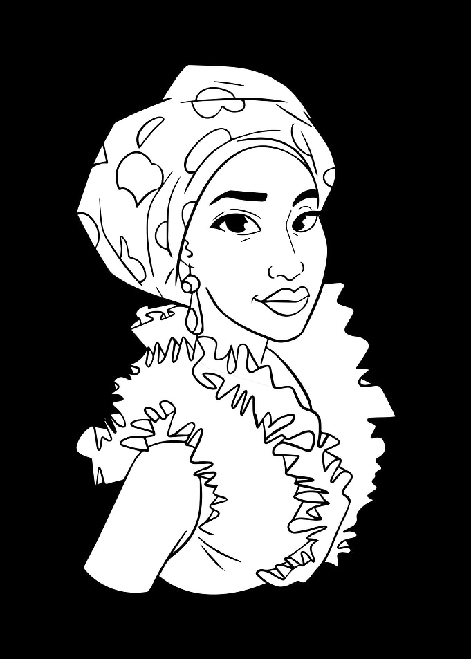 African woman Queen
