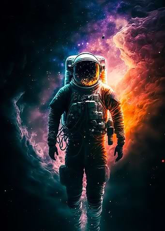 Astronaut in outer space
