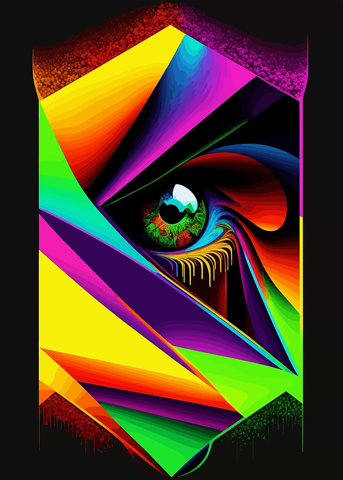 Green Eye Abstract Art