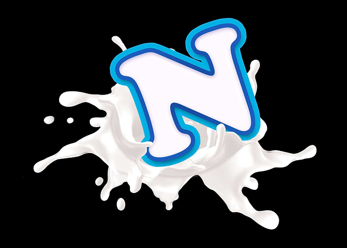 Cute Letter N Milk