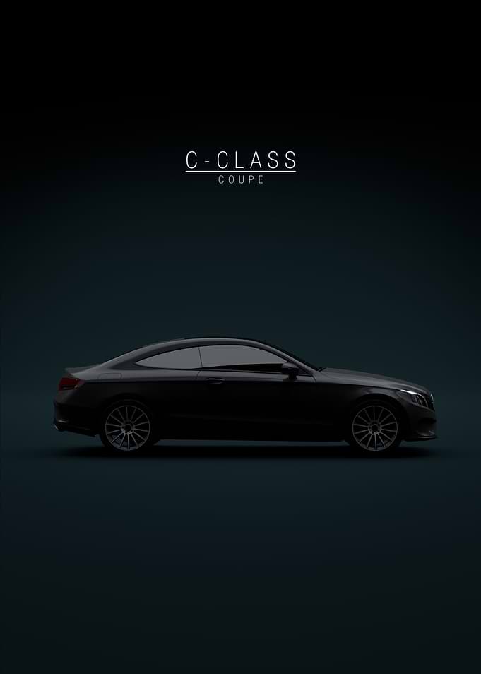 2017 Mercedes C Coupe blac