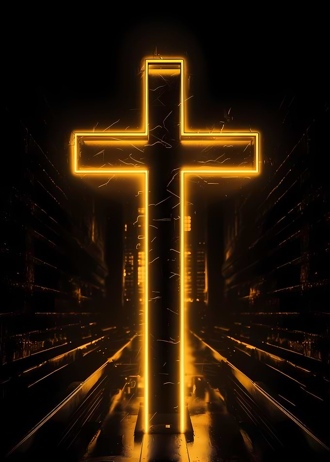 Golden Christian Cross 7