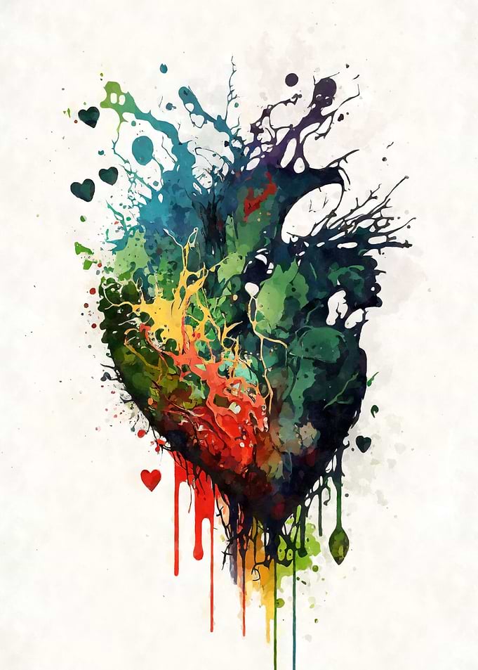 Heart Watercolor Artwork