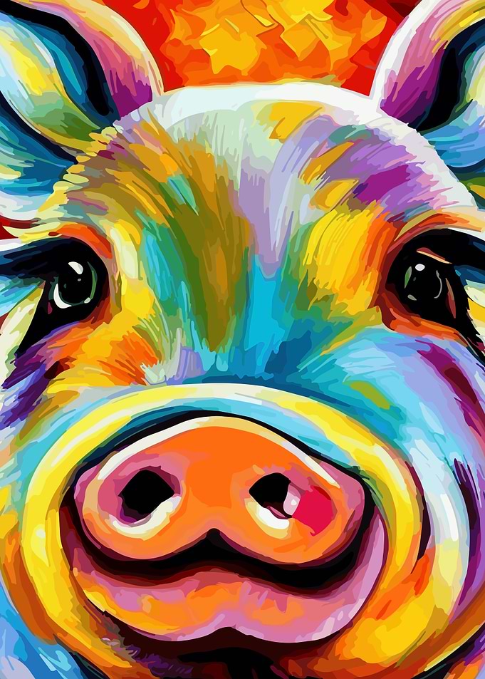 Kiss Me Honey Funny Pig