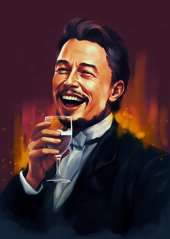 Laughing Elon