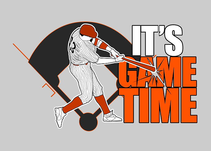 Game Time Baseball Orange