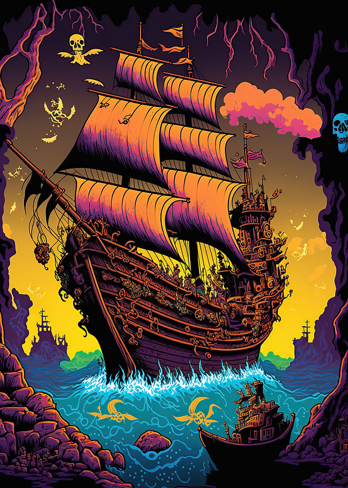 pirate ship colorful