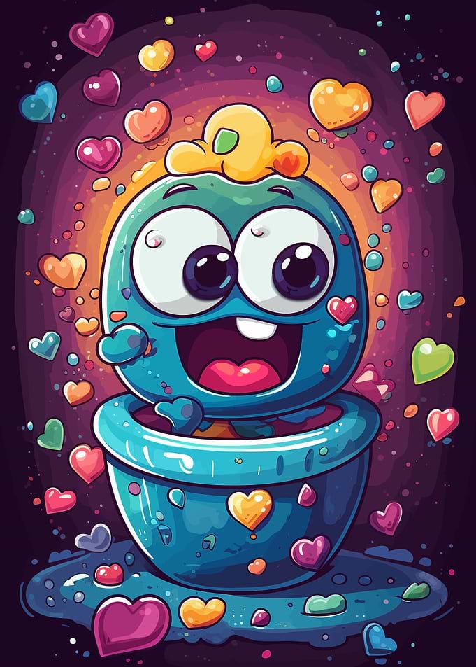 Toilet Kawaii Cute Cartoon