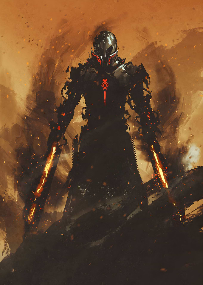 fire flame swords