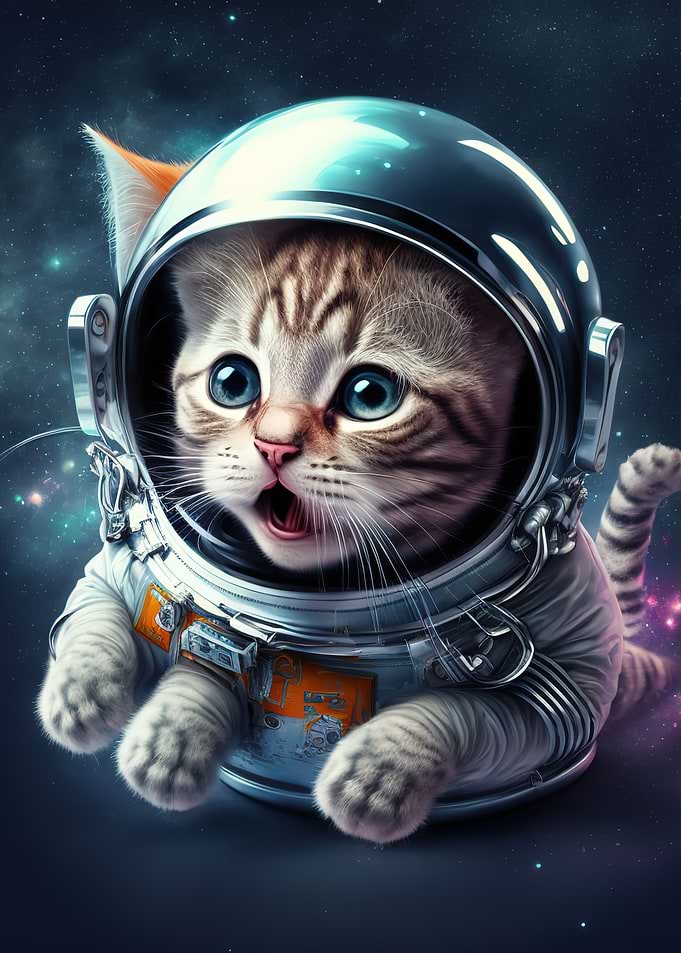 cat astronaut