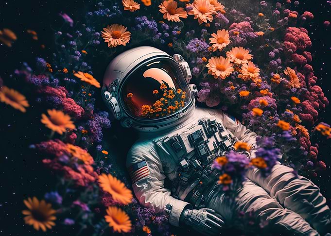 Astronaut flowers