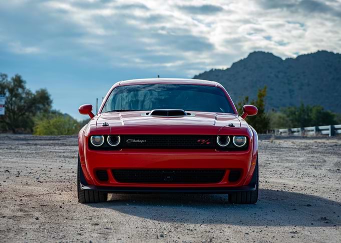 Red Dodge Challenger Car