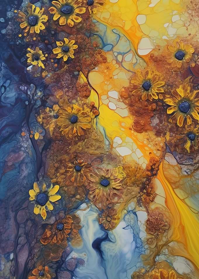 Abstract Sunflowers Flower