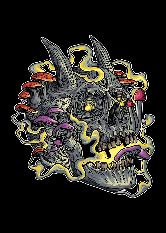 Mushroom Evil Skull
