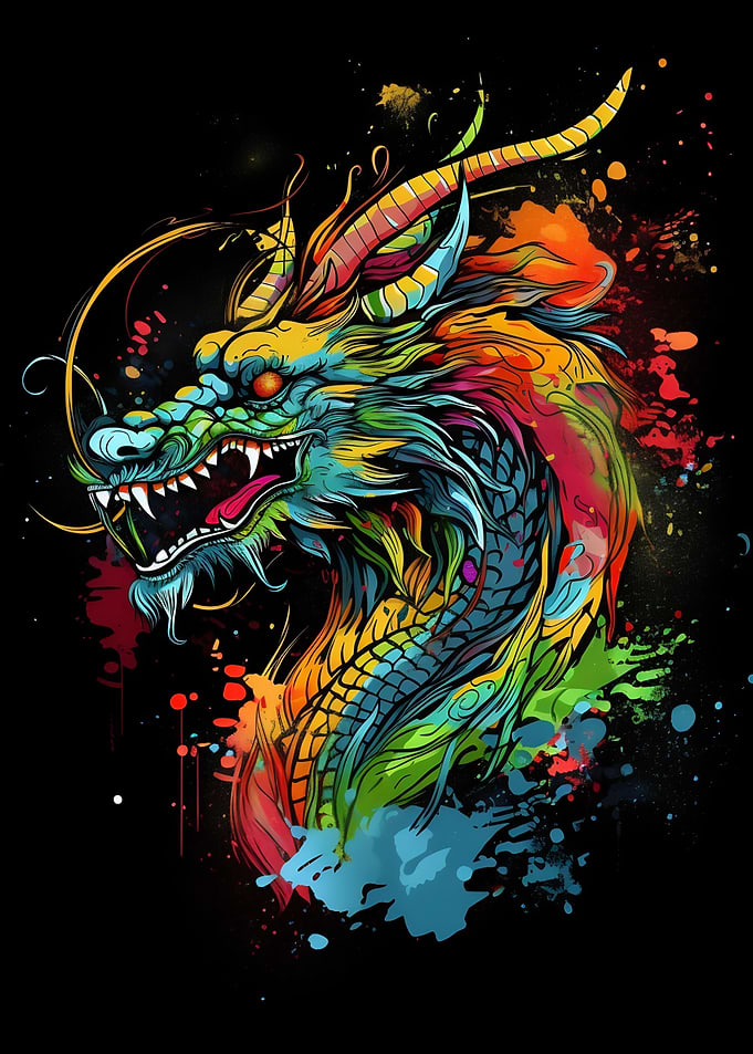 Colorful Japan Dragon