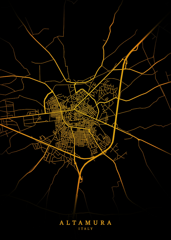Altamura City Map Gold