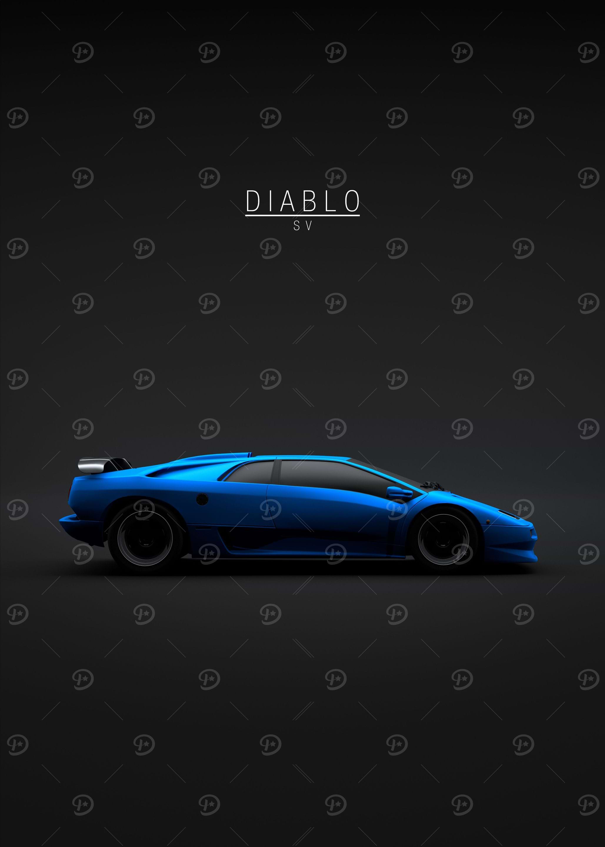 1997 Lambo Diablo SV Blue