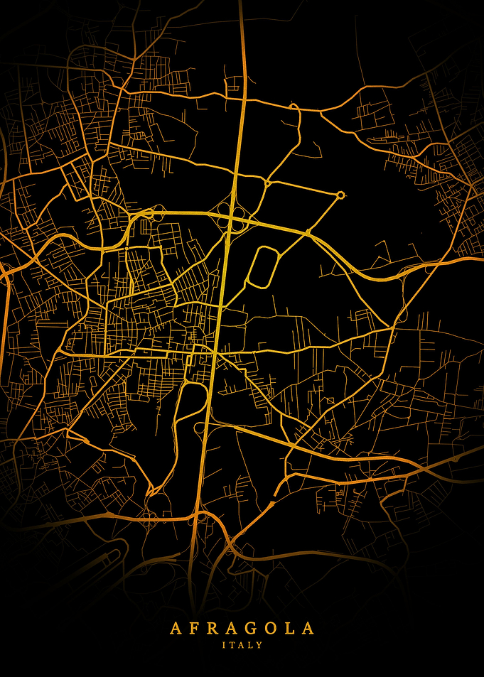 Afragola City Map Gold
