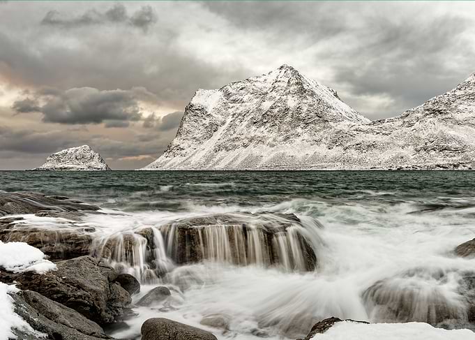Winter coast in Lofoten