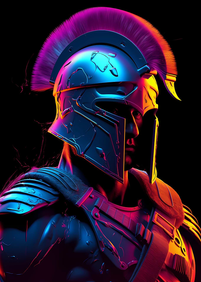 Colorful Neon Gladiator 3
