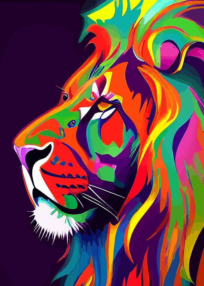 Lion Abstract