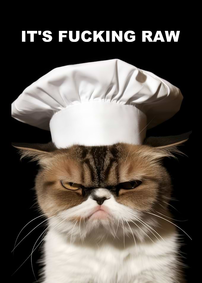 Its Raw Meowster Chef Meme