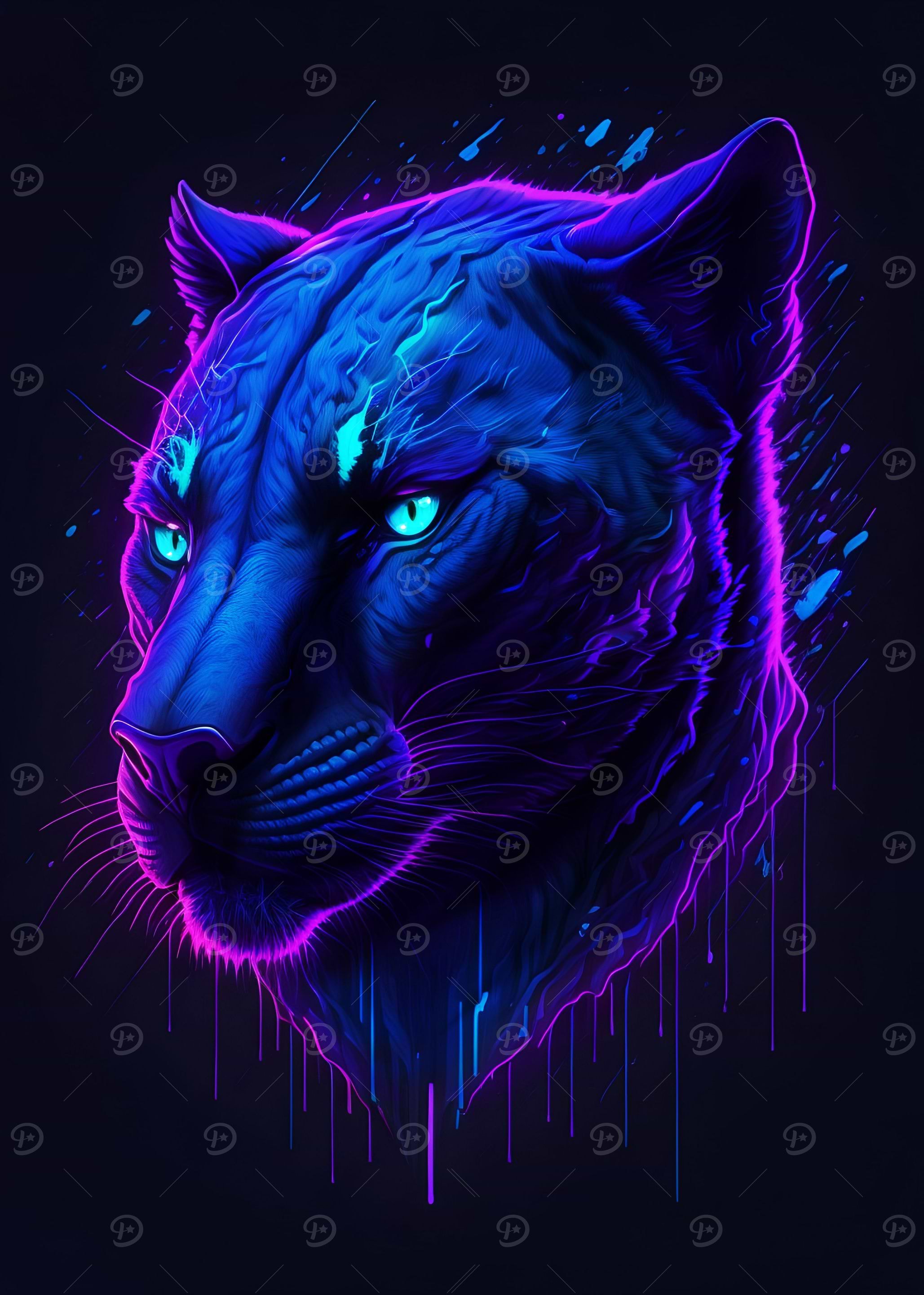 Head of a black panther