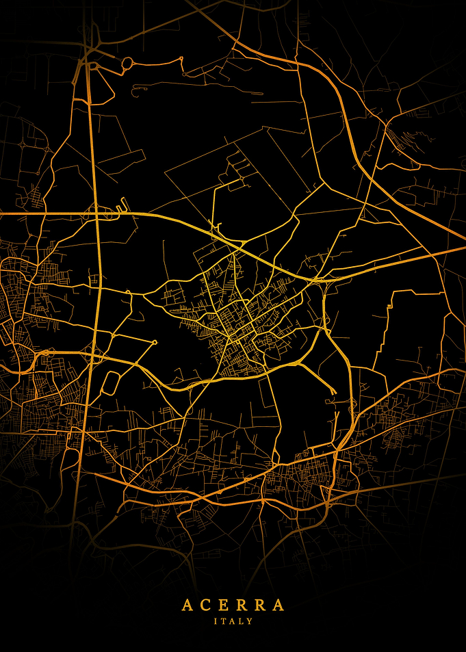 Acerra City Map Gold