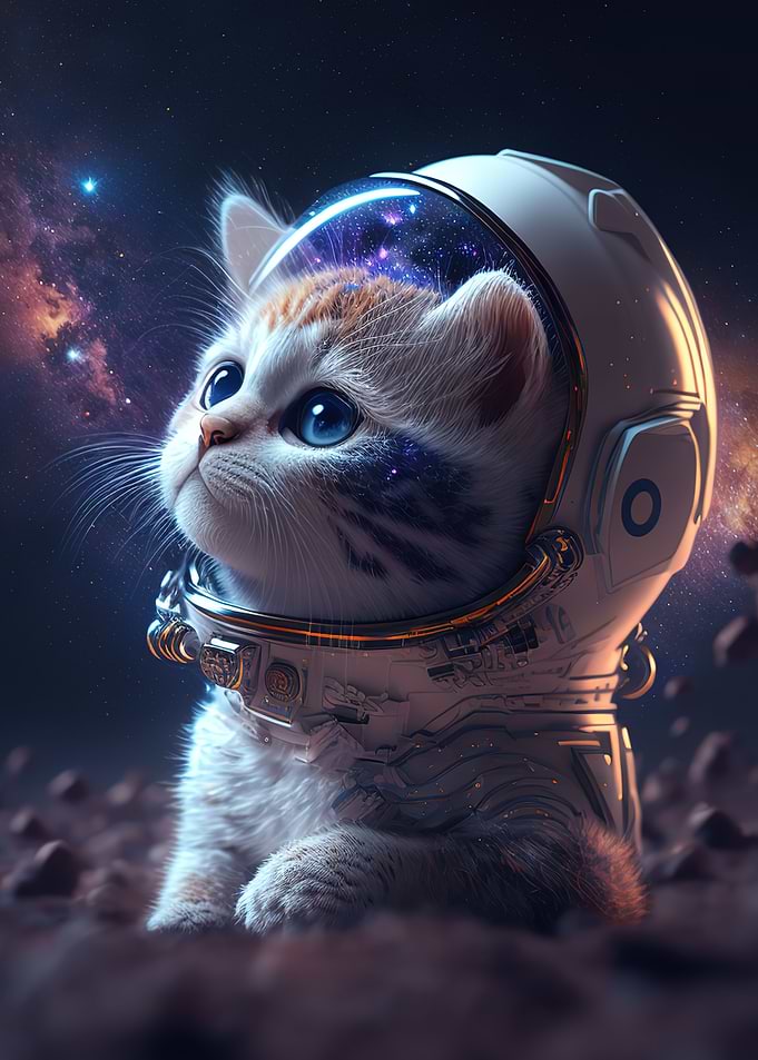 cat astronaut
