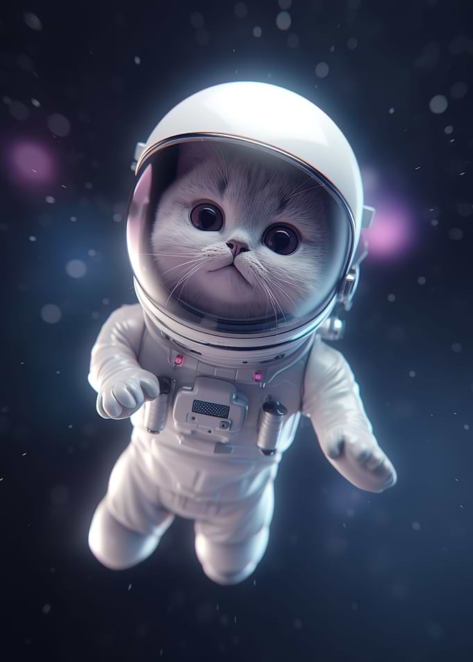 cat astronaut