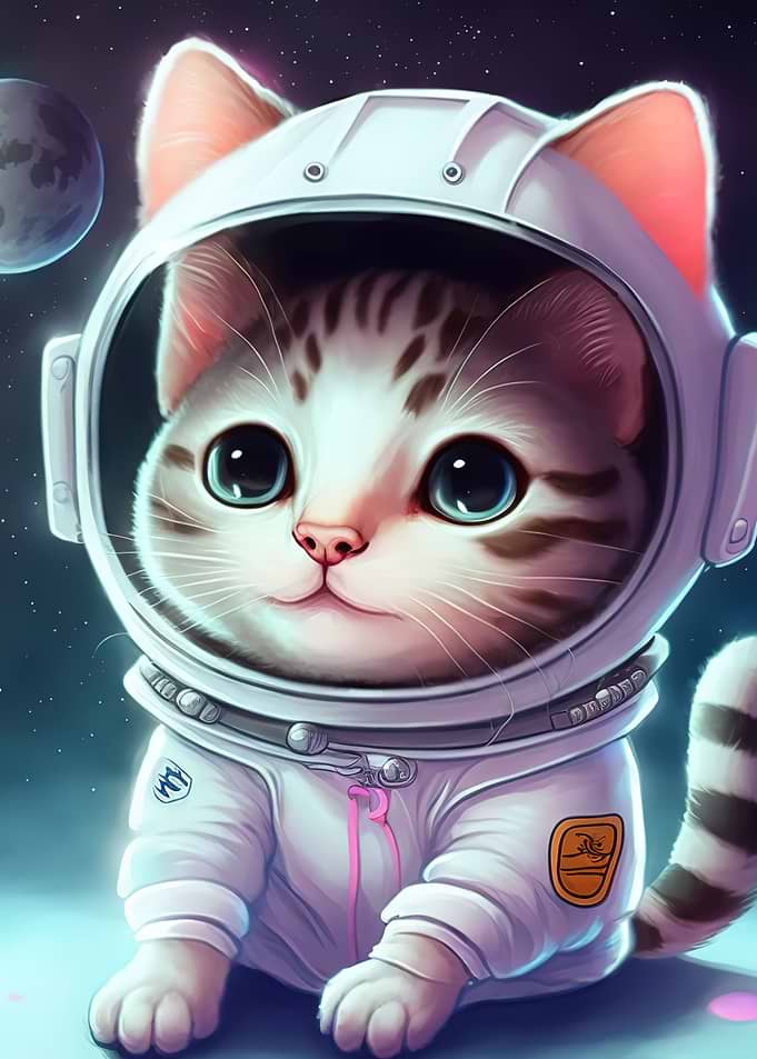cat astronaut
